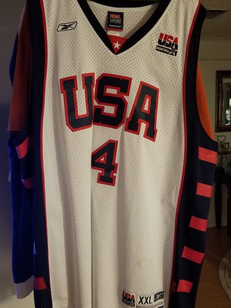 NBA Reebok Retro Authentic USA Olympic Allen Iverson Basketball jerseys