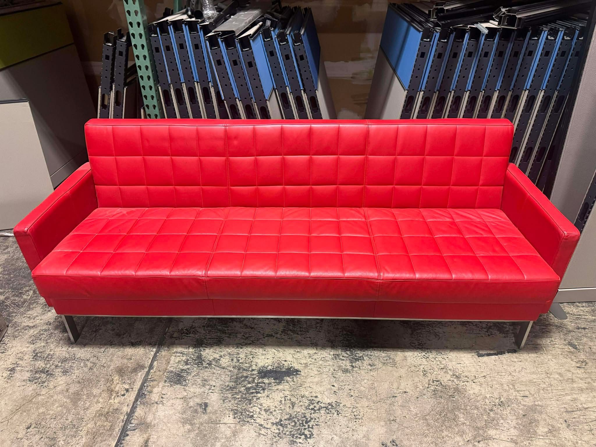 Red Leather Couch 