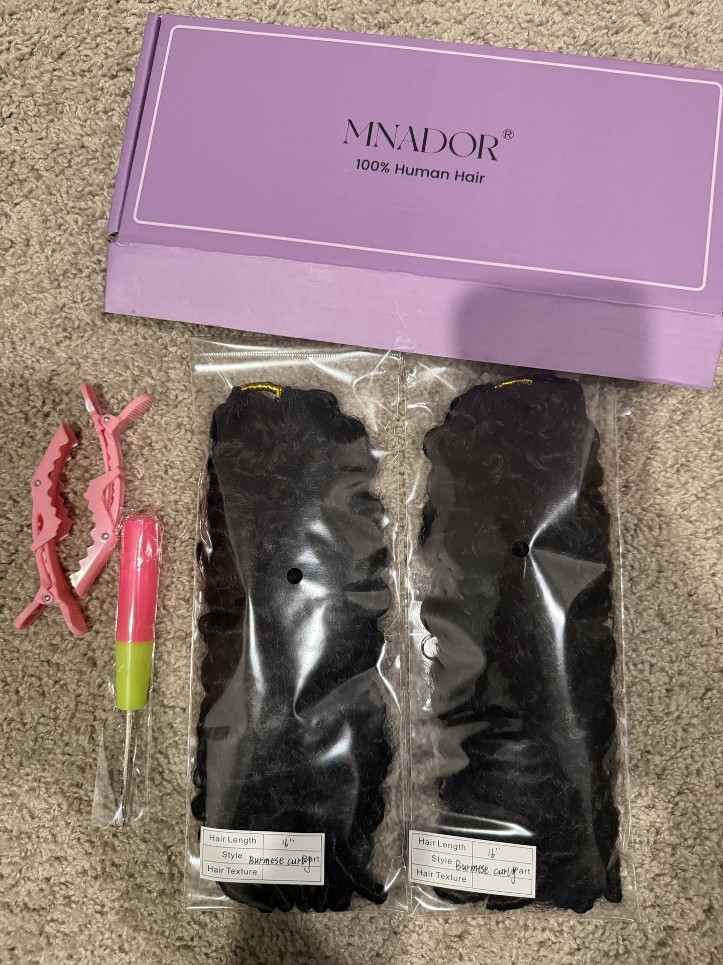 Brand new 16 inch Human Crochet Hair 120g