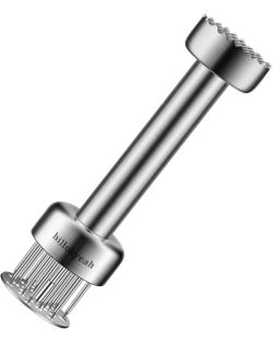 Meat Tenderizer Tool 304 Stainless Steel Meat Tenderizer Needles and Meat Mallet Hammer Dual-Head for Steak Beef Chicken Pork BBQ & Marinating Kitchen