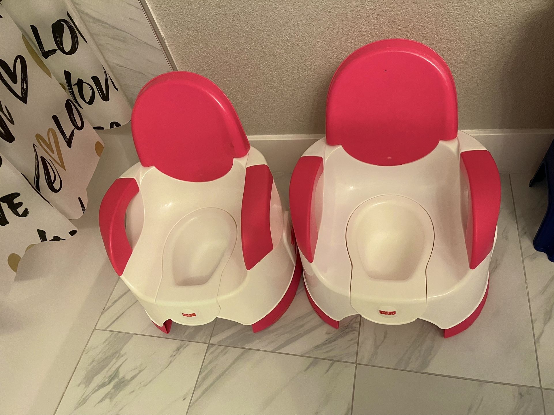 Comfort Potty With Adjustable Seat, High Back And Arm Rests