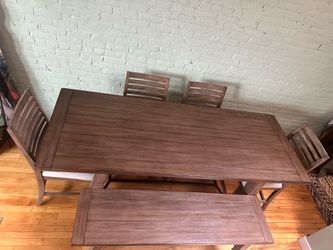 Solid Wood Dining Table and Chairs