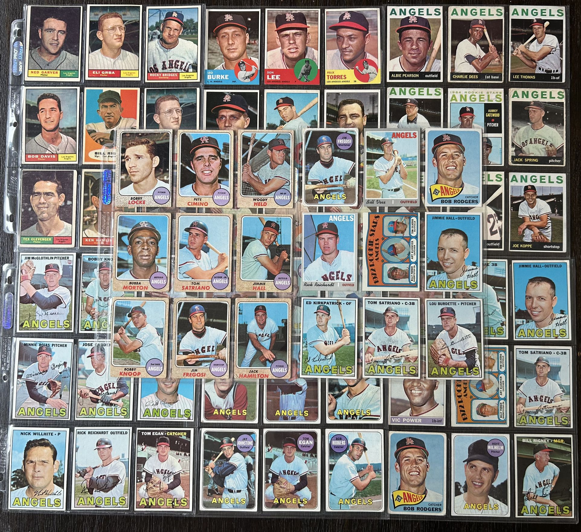 72 Anaheim Angels Vintage Baseball Cards 1961 Topps To 1972 Topps) Various Conditions 