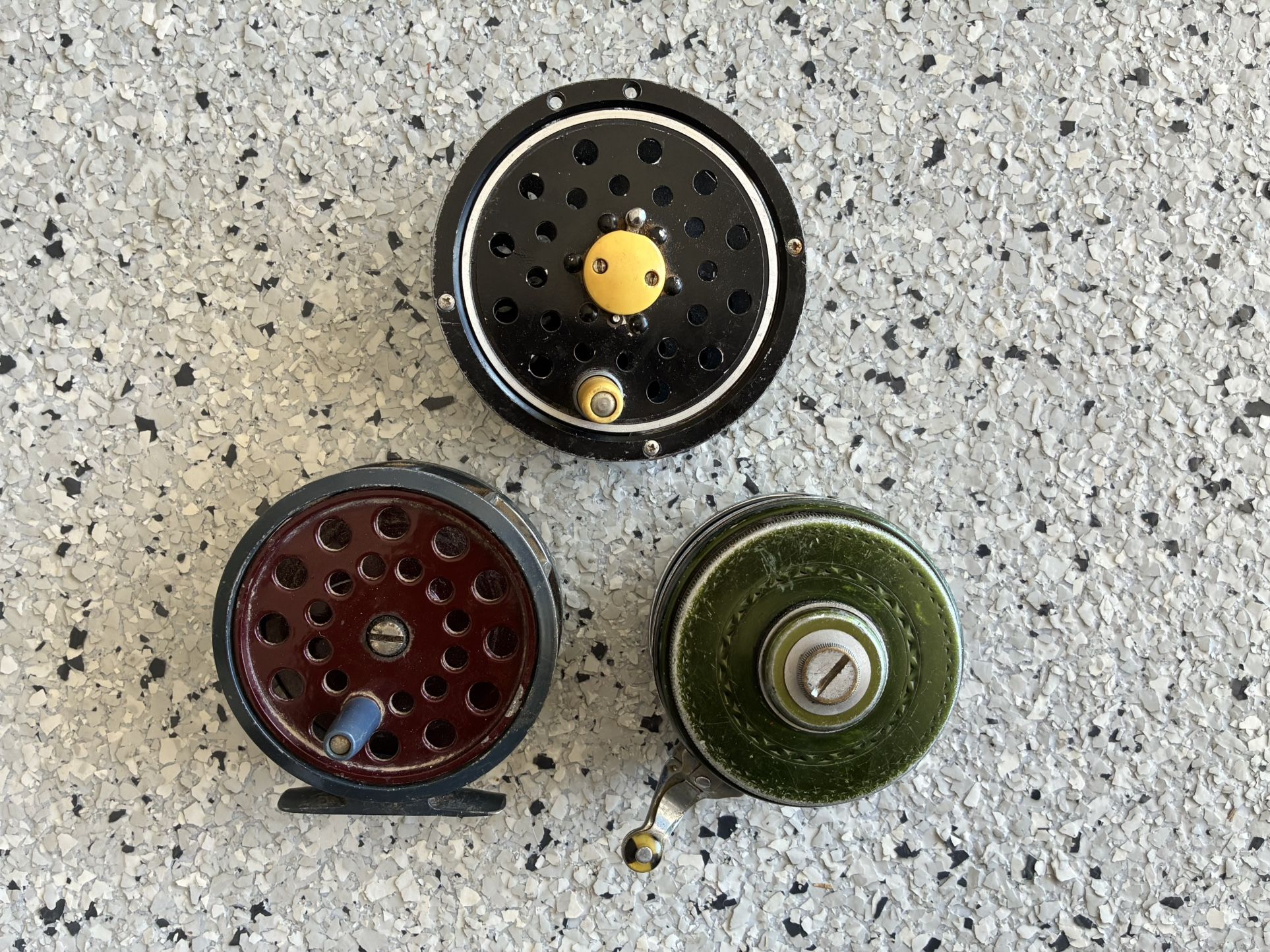 Lot Of 3 Vintage Fly / Fishing Reel Reels. SHAKESPEARE/ Kmart. Pre Owned.