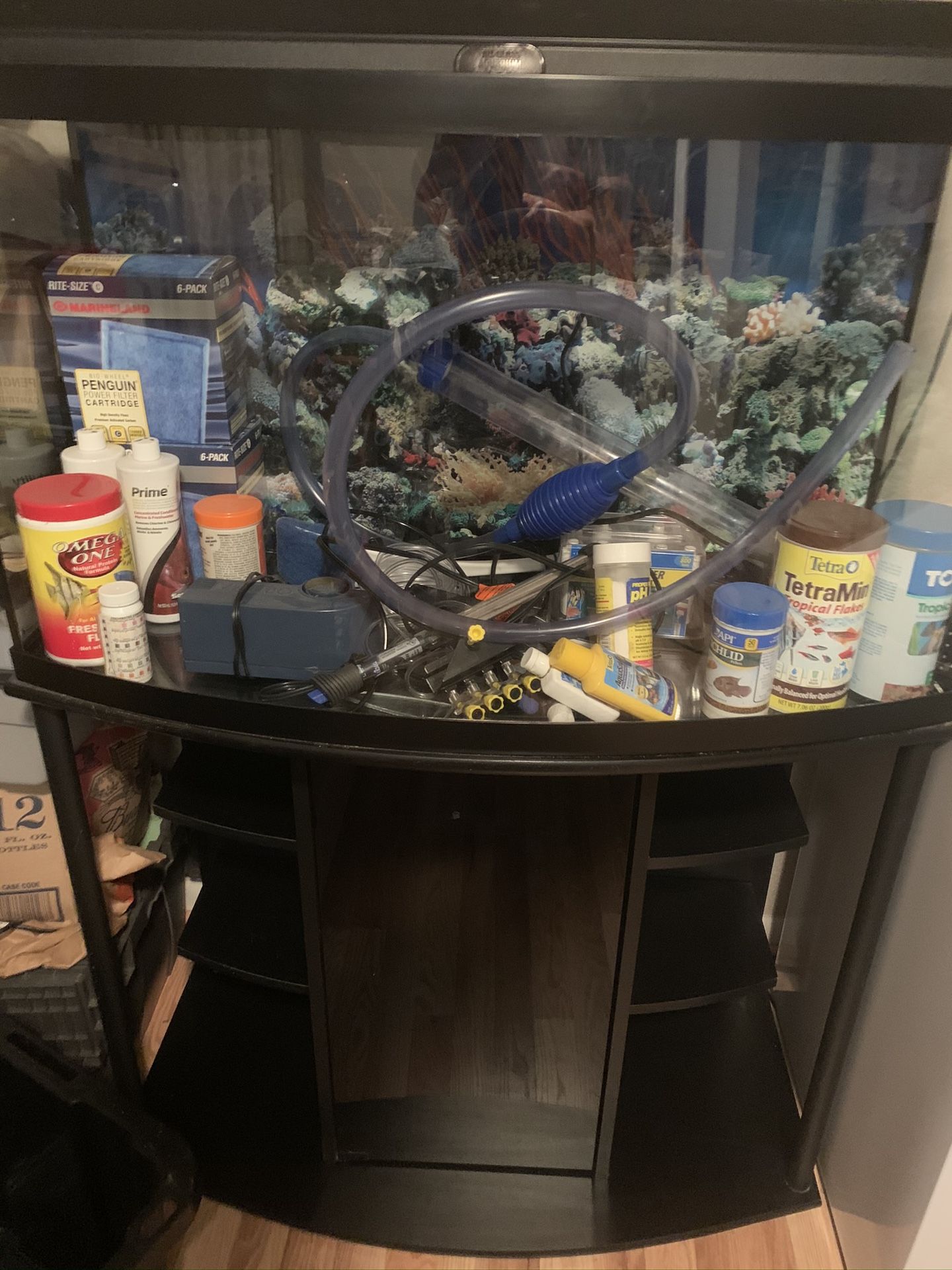 2 complete aquariums with everything Must Go