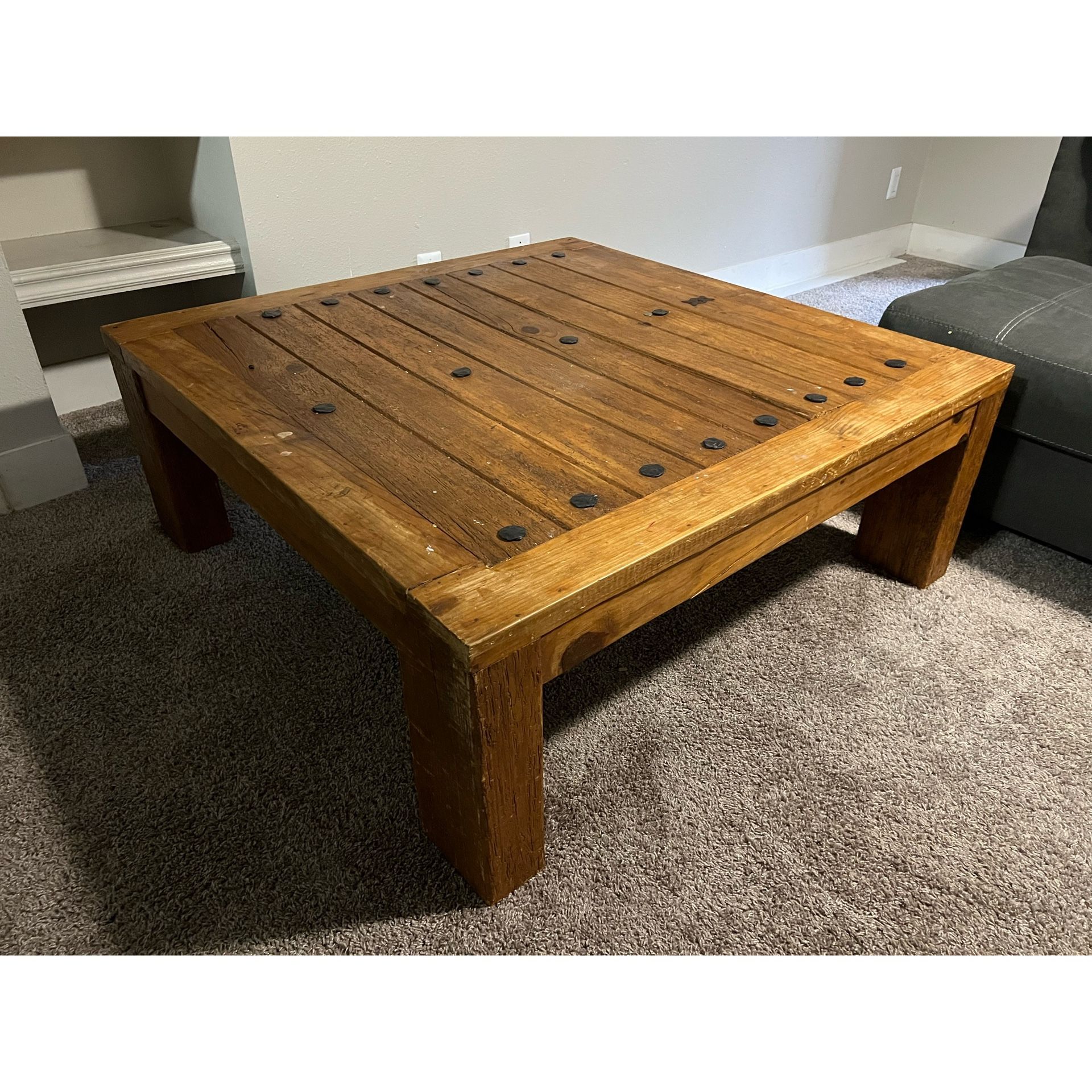 Wooden coffee table