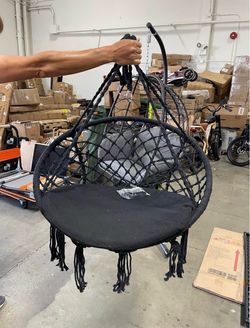 New Stable Macrame Swing Chair Hanging Chair for Bedroom with Medium Cushion Sturdy Swing Chair