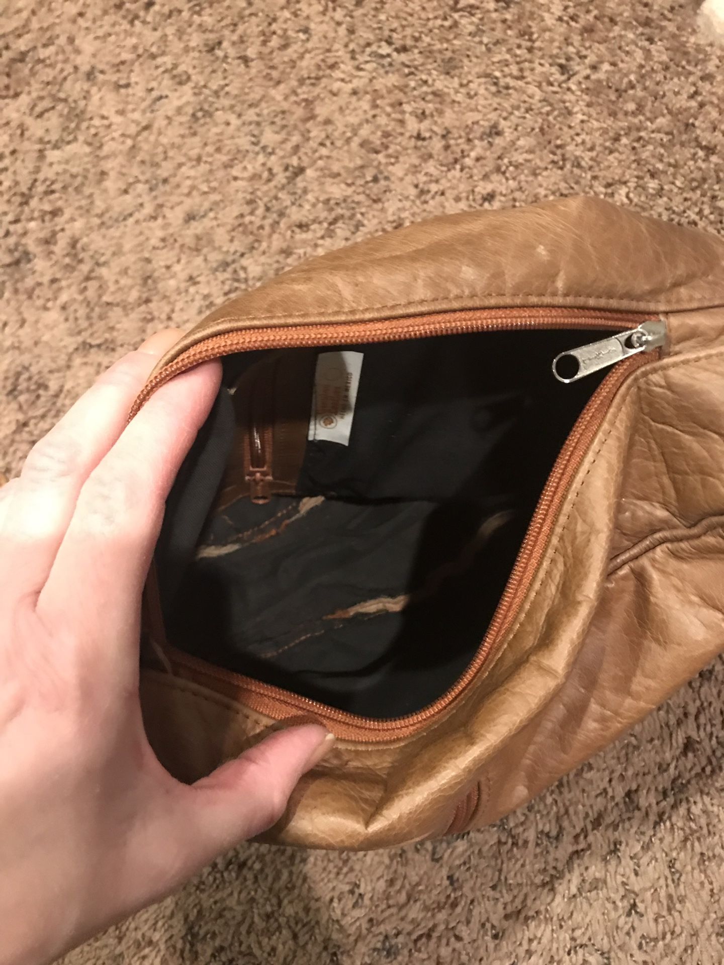 Real leather authentic backpack purse very nice quality