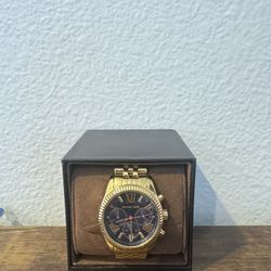 Michael Kors Gold Chronograph Watch – w/ Box 