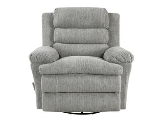 Oxford Gray Swivel Glider Reclining Chair