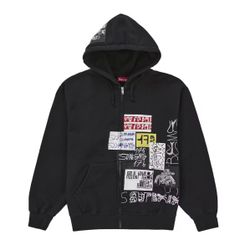Supreme 176 Zip Up Hooded Sweatshirt 'Black'