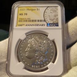 2021-P Morgan Silver Dollar MS 70 NGC Philadelphia Mint Privy