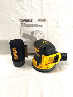Brand new DeWalt XR 20V brushless orbital palm sander with sawdust bag. Retails for $150 tool only.