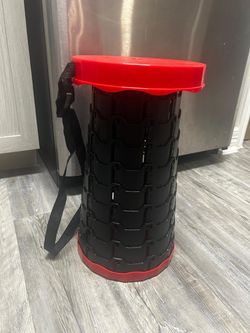 Portable Stool for Adults, Collapsible Stool, Portable Seat, Red