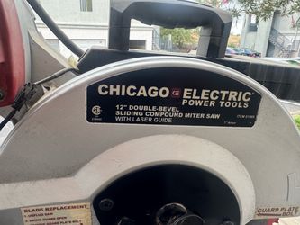Chicago Electric 12" Double-Bevel Sliding Compound Miter Saw