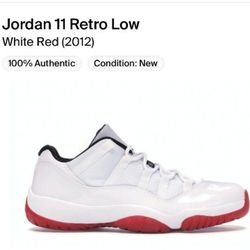 Jordan 11 Retro Low white red (2012) LIGHTLY  Size 11