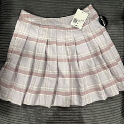 Forever 21, Pink Plaid Skirt, Size Small