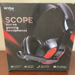 Vibe Gaming Scope Stereo Gaming Headphones with Mic Gaming / PC