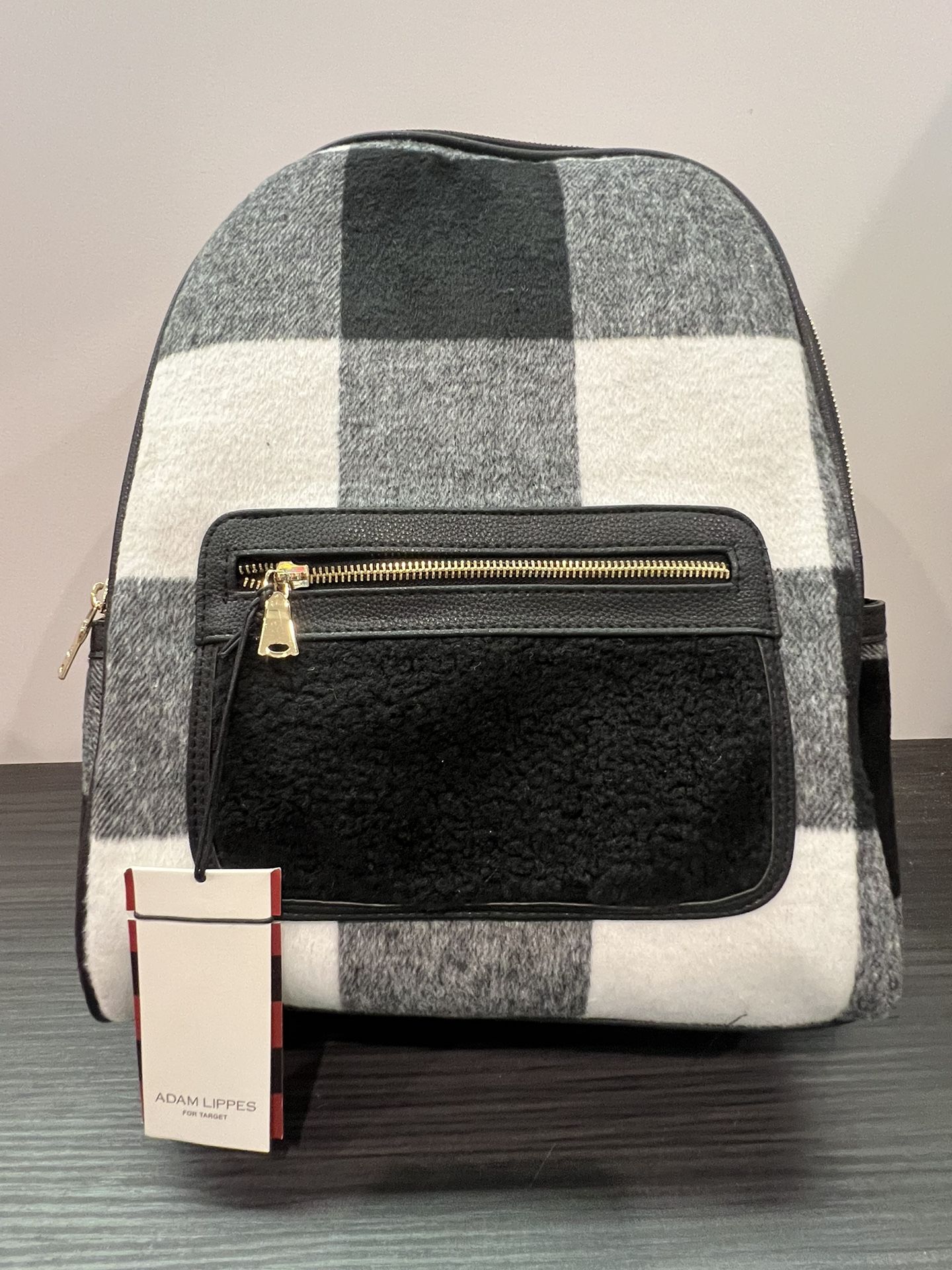 Adam Lippes for Target Black and White Plaid Backpack