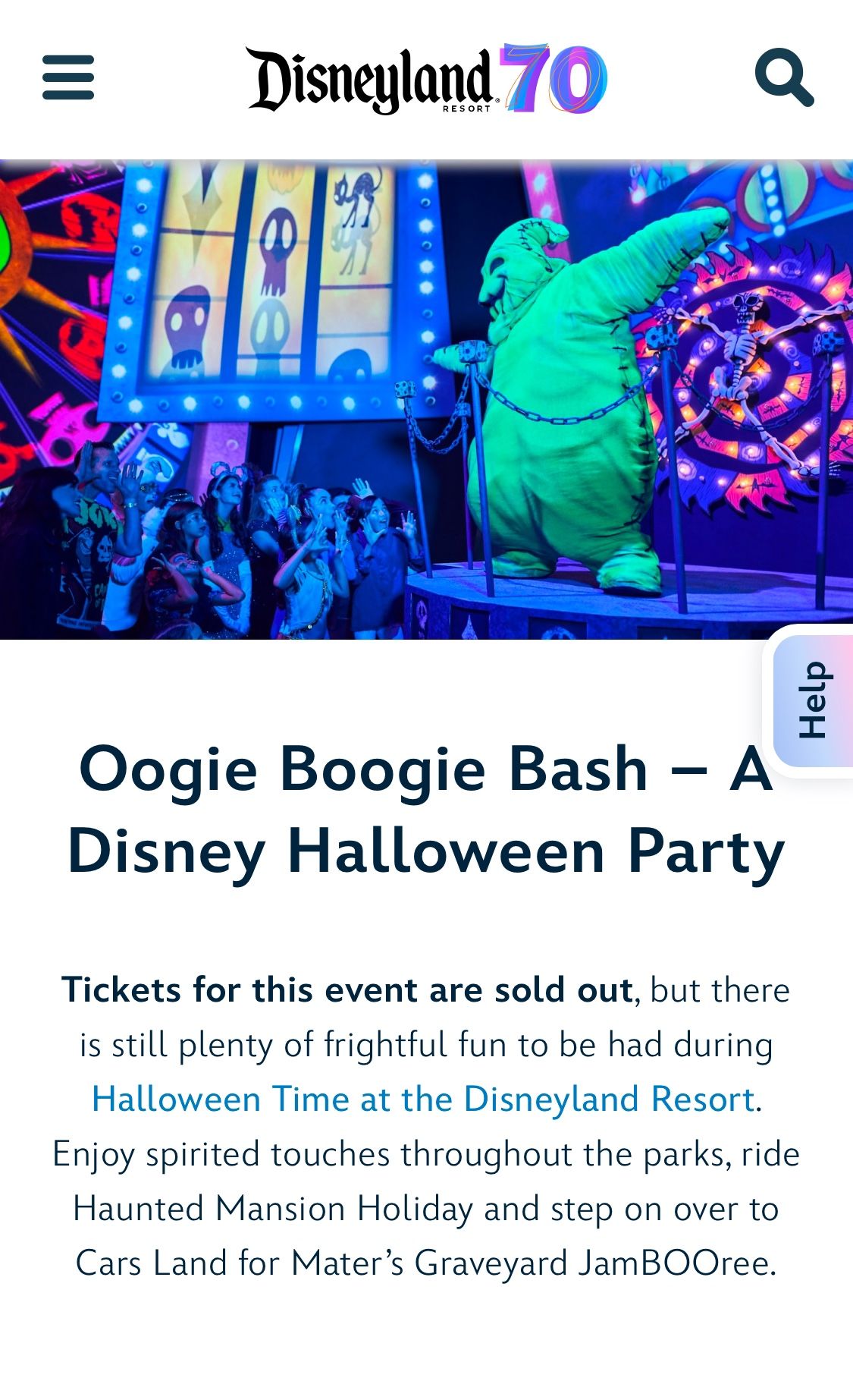 Oogie Boogie Bash -  2025 Disney Halloween Party