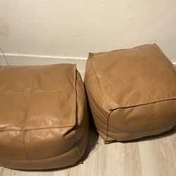 Foot Poof Foot Stool Leather 25$ Each 