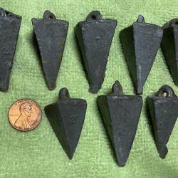 Fishing Sinkers- Pyramid- Lead- Set Of 8! **NEW**