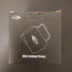 IKAPE Coffee Products, 600ml Milk Frothing Pitcher, Stainless Steel Milk Steaming Pitchers, Cappuccino Latte Art Barista Steam Pitchers Coffee Milk Fr