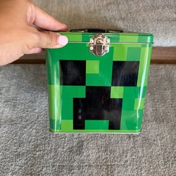 Official Minecraft Creeper Metal Tin Box – Snack / Treasure Chest