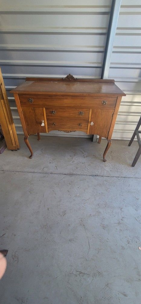 Antique Chest With Mirror