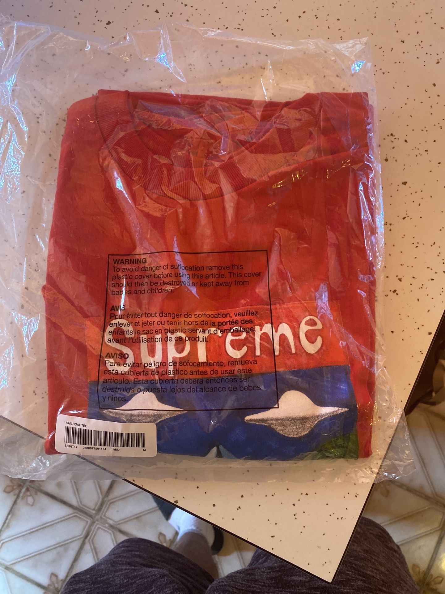 Supreme Sailboat Tee Red size Medium