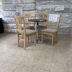 Table and four chairs $229 for all of it brand new