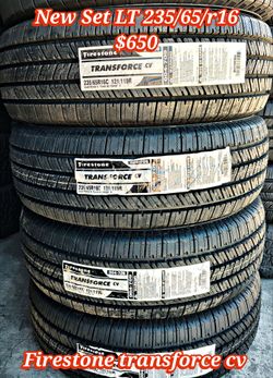 New Set of 4 Firestone transforce cv 235/65/r16 load range e ‼️free instalation and balance‼️
