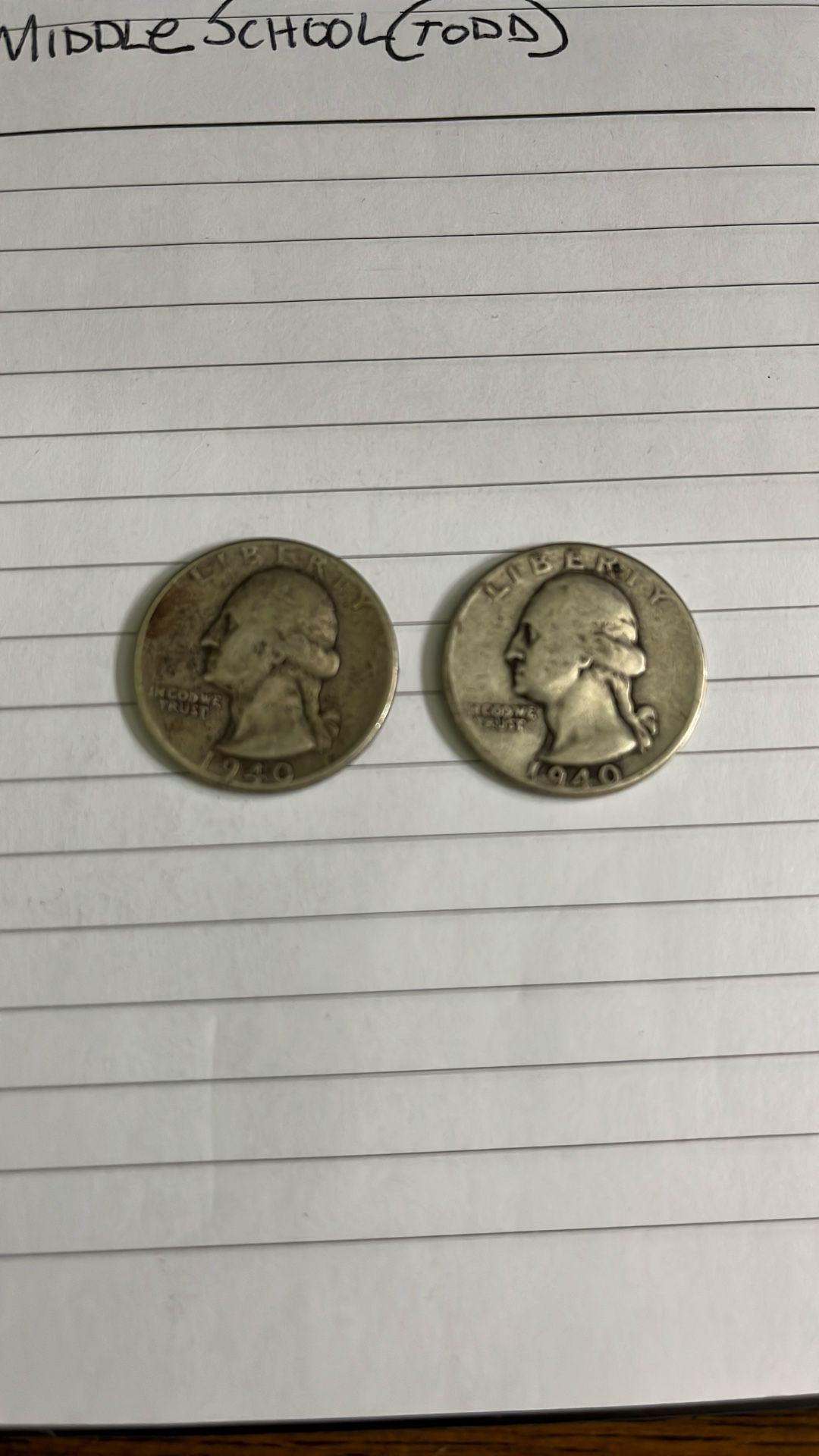 1940 Washington Quarters 