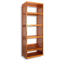 72 inches Tall - 16 Inch Deep Wall Tower with Shelves - 100% Solid Wood