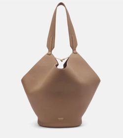 Khaite Brown Suede Medium Lotus Bag