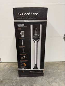 Vacuum LG - CordZero All-in-One Cordless Stick Vacuum with Dual Floor Max Nozzle - Essence White $999 plus tax at Best Buy