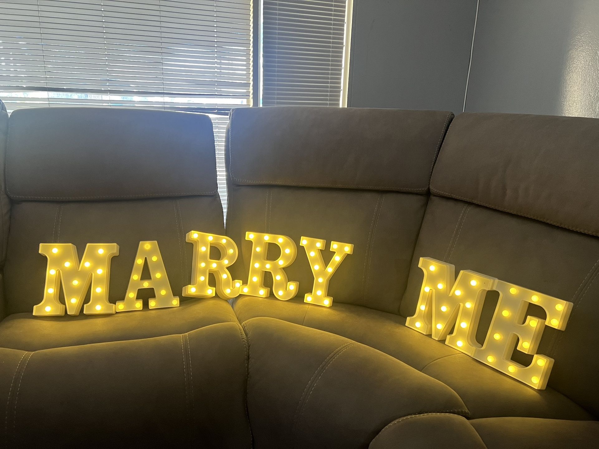Marry Me Light Up Letters