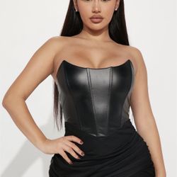 Corset mini Dress Black Size XL