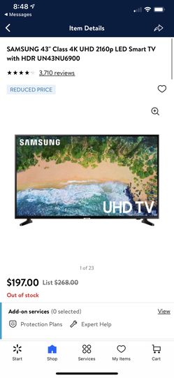 SAMSUNG 43” 4K UHD 2160P LED SMART TV