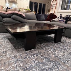 Restoration Hardware Wyeth Coffee Table - Dark Wood