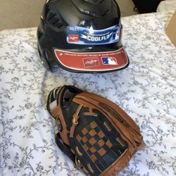 Casco Nuevo Y Guante Y Guante Seminuevo $20 Por Los 2 