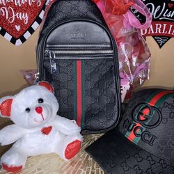 Black Bag And Hat Valentines Day Gift Set 