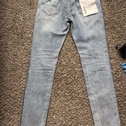 I have these brand new purple jeans size 30 skinny never worn