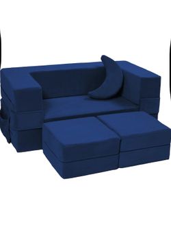 Navy Blue Modular Sofa for Kids