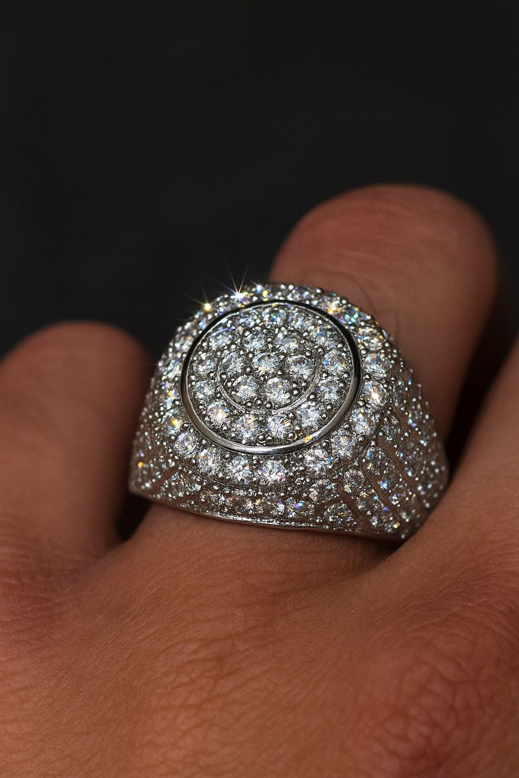 Men’s Iced Out Cluster Ring