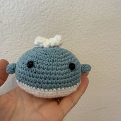 Handmade Crochet Whale Plushie | Cute