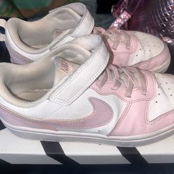 Girls Nikes 2Y pink and white sneakers