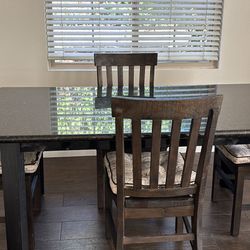 Table ( Granite/marble Top) With 4 Chairs