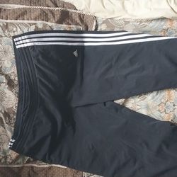 Size Medium Black Adidas Track Pants