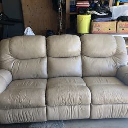 Leather Reclining Sofa